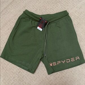 Spyder Men's Olive Athletic Shorts NWT NEW Loungewear Active green S Small